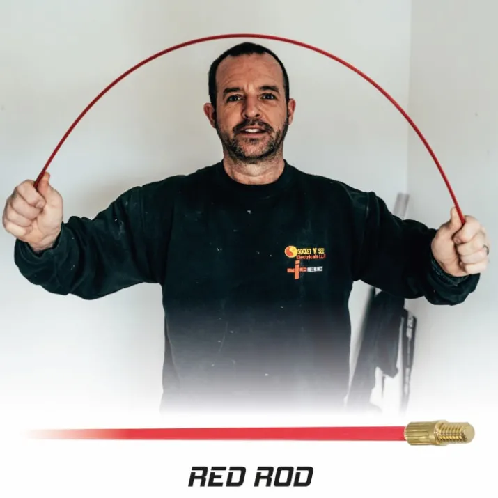 Super Rod søgestang, 1 meter, 5 stk, rød