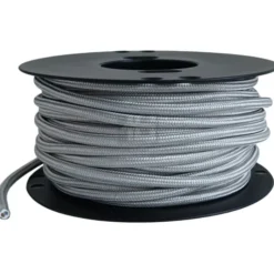 TBI stofledning, 2x0,75 mm², sølv, metervare