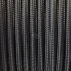 TBI stofledning, 2x0,75 mm²,snoet sort, metervare