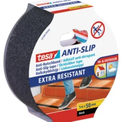 Tesa skridsikker tape, sort, 50 mm, 5 meter