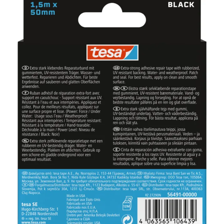Tesa Ultra power under water reparationstape, 50 mm, 1,5 meter