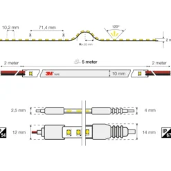 The Light Group TW udendørs LED strip, 5 meter, 2200-6500K