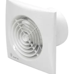 Thermex Silent 200CHRZ badventilator, fugtstyring, timer, Ø120 mm, hvid