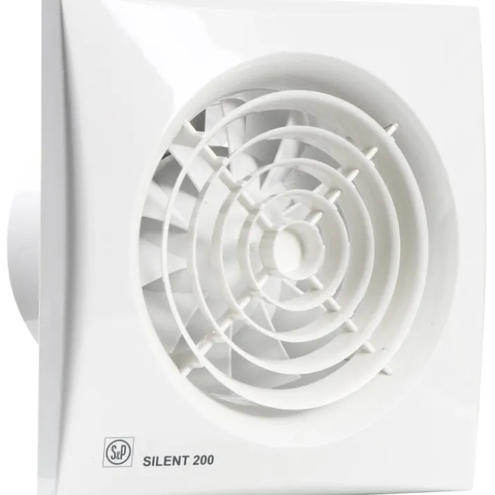 Thermex Silent 200CRZ badventilator, timer, Ø120 mm, hvid