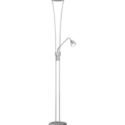 Trio Lighting Arizona gulvlampe, børstet stål