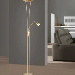 Trio Lighting Arizona gulvlampe, messing