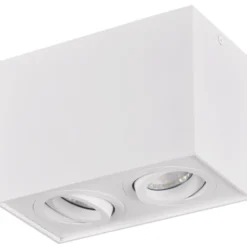 Trio Lighting Biscuit påbygningsspot, 2 spots, hvid