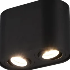 Trio Lighting Cookie påbygningsspot, 2 spots, sort