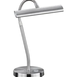 Trio Lighting Curtis bordlampe, børstet stål