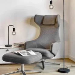 Trio Lighting Diallo bordlampe, sort