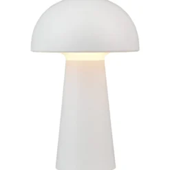 Trio Lighting Lennon genopladelig bordlampe, hvid