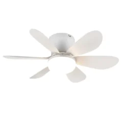 Trio Lighting Lund loftventilator med lys, hvid