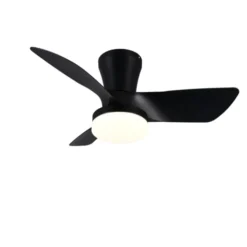 Trio Lighting Randers loftventilator med lys, sort