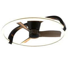 Trio Lighting Stockholm loftventilator med lys, sort
