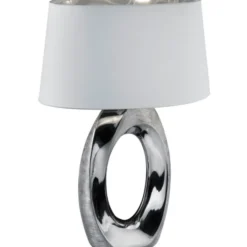 Trio Lighting Taba bordlampe, sølv, 52 cm