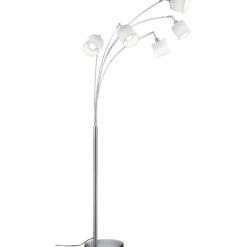 Trio Lighting Tommy gulvlampe, børstet stål