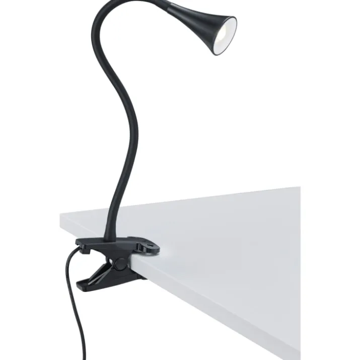 Trio Lighting Viper klemmelampe, sort