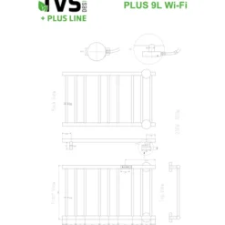 TVS Plus 9 Steel håndklædetørrer, el, 50x86 cm, krom