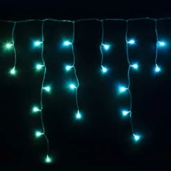 Twinkly istapper udendørs lyskæde, 190 farvede + hvide lys, 5 meter