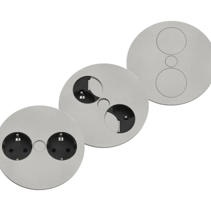 Twist Schuko stikkontakt for indbygning med dobbeltudtag