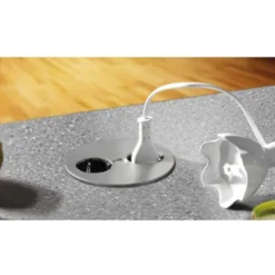 Twist Schuko stikkontakt for indbygning med dobbeltudtag