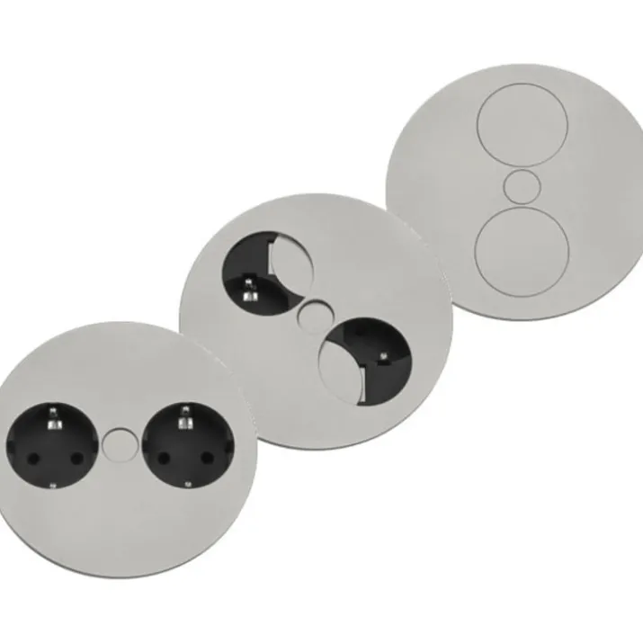 Twist Schuko stikkontakt for indbygning med dobbeltudtag