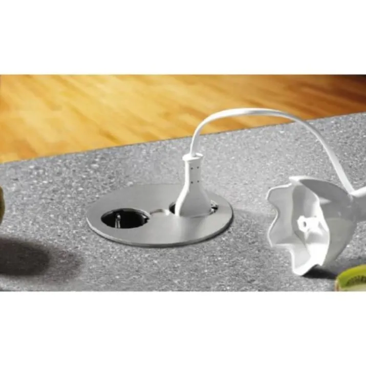 Twist Schuko stikkontakt for indbygning med dobbeltudtag