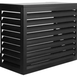 Varmepumpeskjuler, aluminium, sort