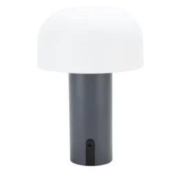 Veli Line Shape genopladelig bordlampe, grå