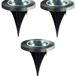 Veli Line solcelle bedlamper, 3-pak