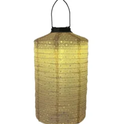 Veli Line solcelle papir lanterne, beige