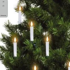 Veli Line trådløse juletræslys, 12 stk
