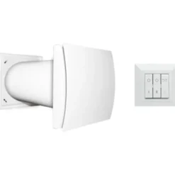 Ventas Quantum HR 150 ventilator med varmegenvinding, Ø160 mm, hvid