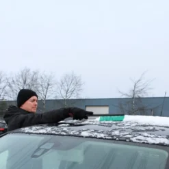 Vikan lang isskraber med snebørste, 45 cm, sort