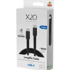 Vivanco USB-C kabel, 2 meter, 100W