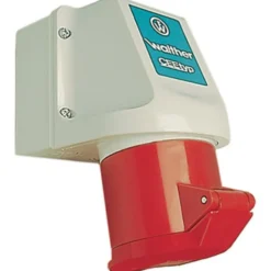 Walther Cee udvendigt vægudtag, 16A/5P, IP44, m/4 udgange