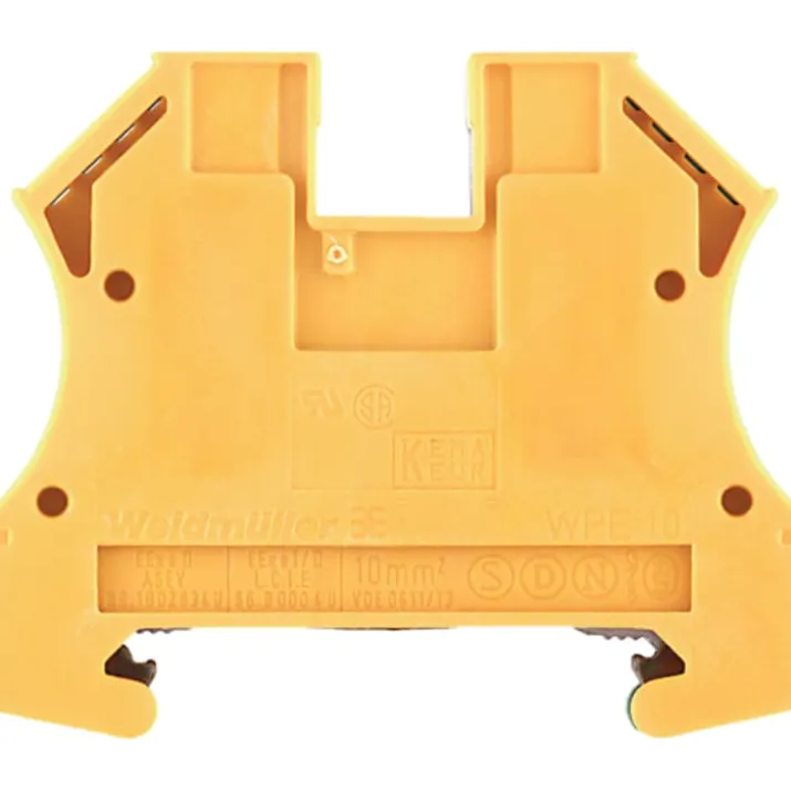 Weidmüller WPE jordklemme, gul/grøn, 10 mm²