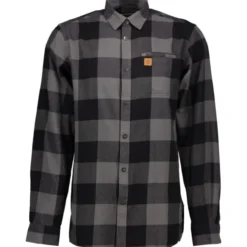 Westborn skovmandsskjorte, mørkegrå/sort, str. 2XL