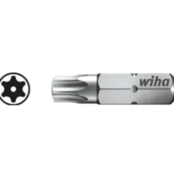 Wiha torx bits med hul 25mm, torx 10 med hul
