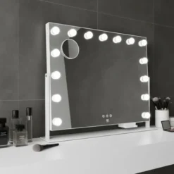 Wilfa EC Star MI2W-D58 makeup spejl med lys, 64x50,3 cm, hvid