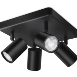 Wiz Imageo rund spotlampe, farveskift + hvid, sort