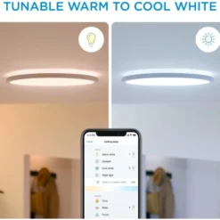 Wiz Superslim plafond, justerbar hvid, hvid, Ø43 cm