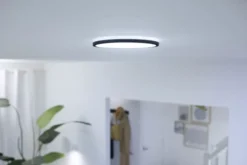 Wiz Superslim plafond, justerbar hvid, sort, Ø24 cm