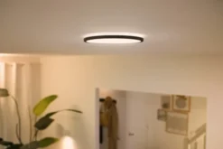 Wiz Superslim plafond, justerbar hvid, sort, Ø24 cm