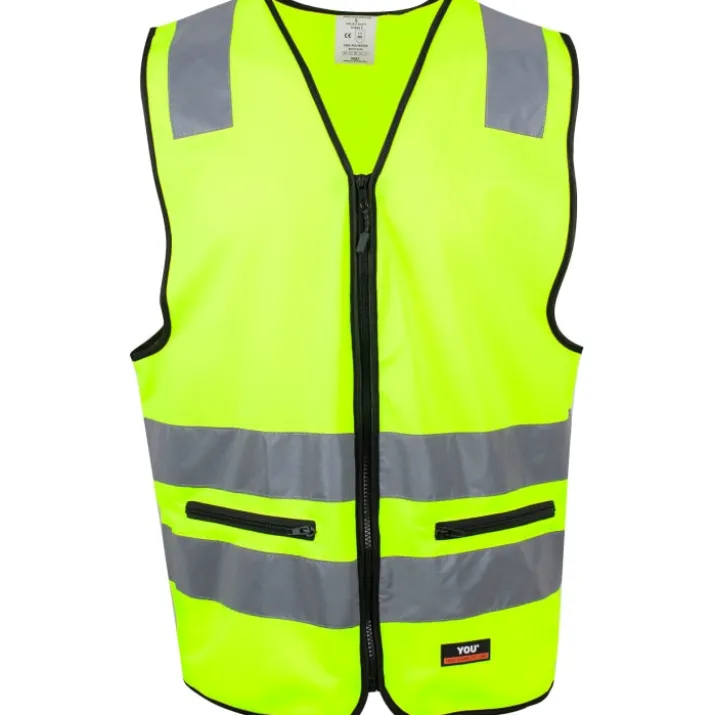 YOU Holmsund refleksvest, hi-vis gul, str. 3XL